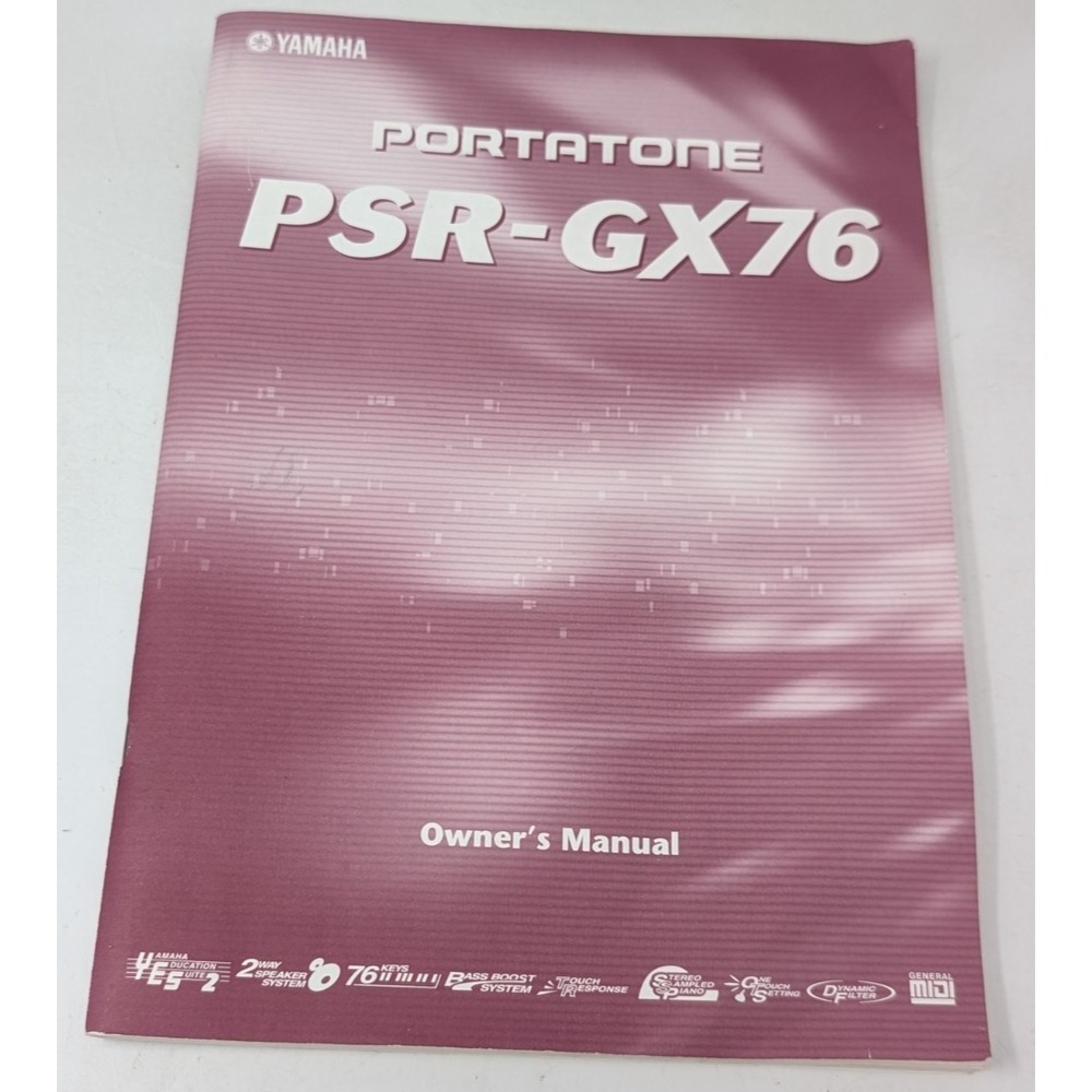 YAMAHA PSR-GX76 Original Owner's Manual Electronic Portatone Keyboard Book GX76‎